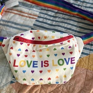Lane Bryant LOVE IS LOVE brand new w tags extended size Fanny pack